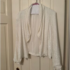 Greylin white sequin jacket